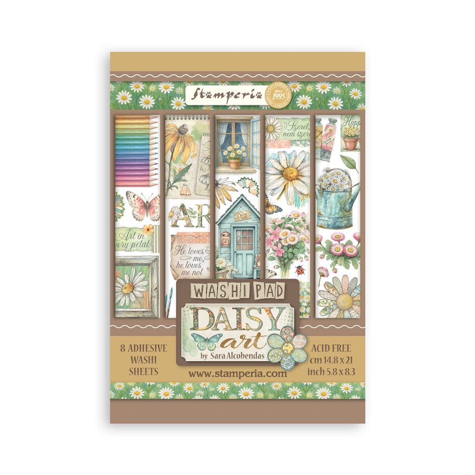 Stamperia - Daisy Art A5 Washi Pad (8pcs)