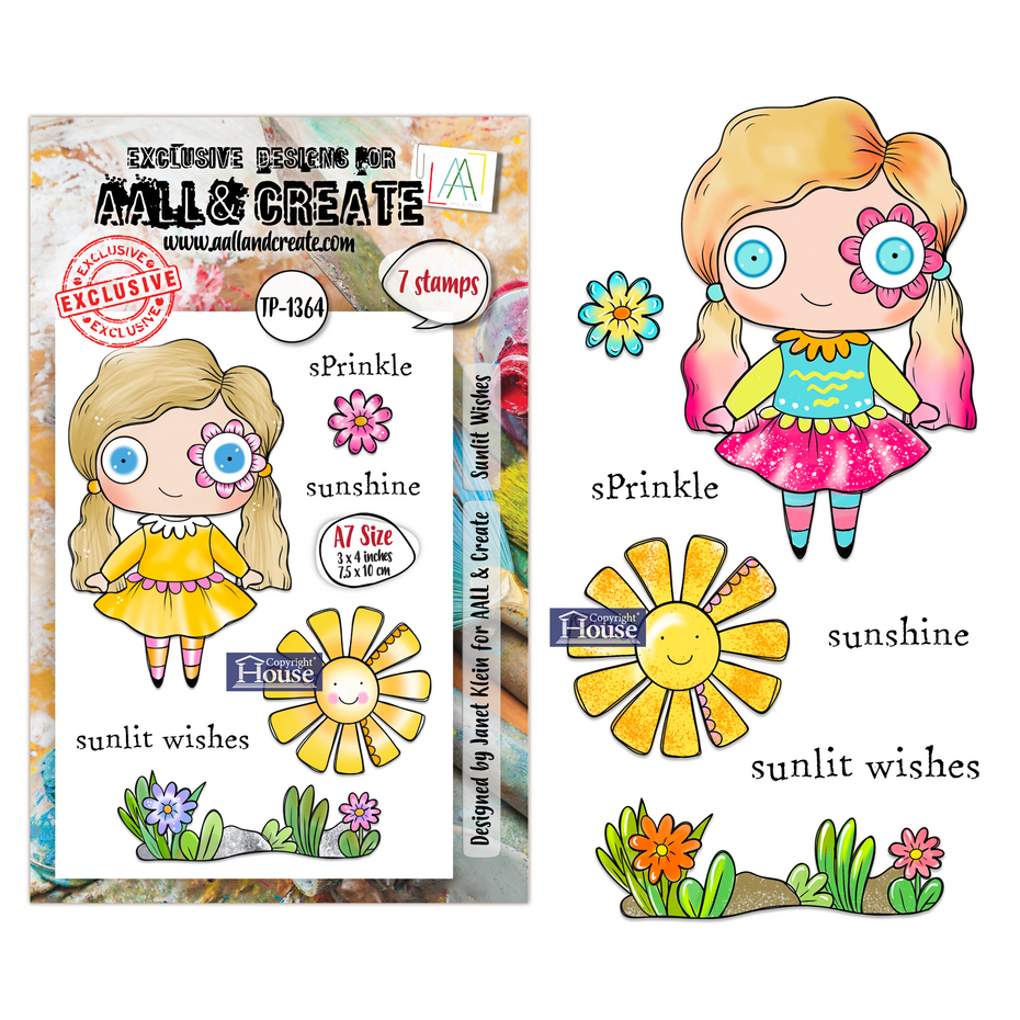 AALL & Create - Petals & Ink A7 Stamp Set Sunlit Wishes