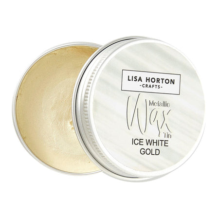 Lisa Horton Crafts Water Based Wax Tin - Ice White Gold Lisa Horton Crafts Water Based Wax Tin - Ice White Gold