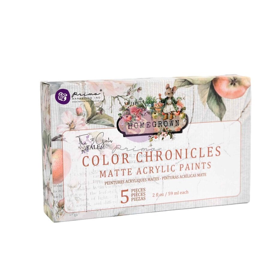Prima Marketing - Homegrown Acrylic Paint Pack Color Chronicles 2 fl oz (5pcs) by The 3 Girls Tale