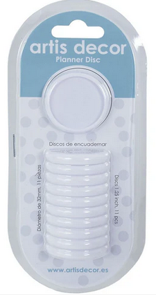 Artis Decor - Pack planner disc Artis Decor 11 pcs 32 mm blanco Artis Decor - Pack planner disc Artis Decor 11 pcs 32 mm blanco