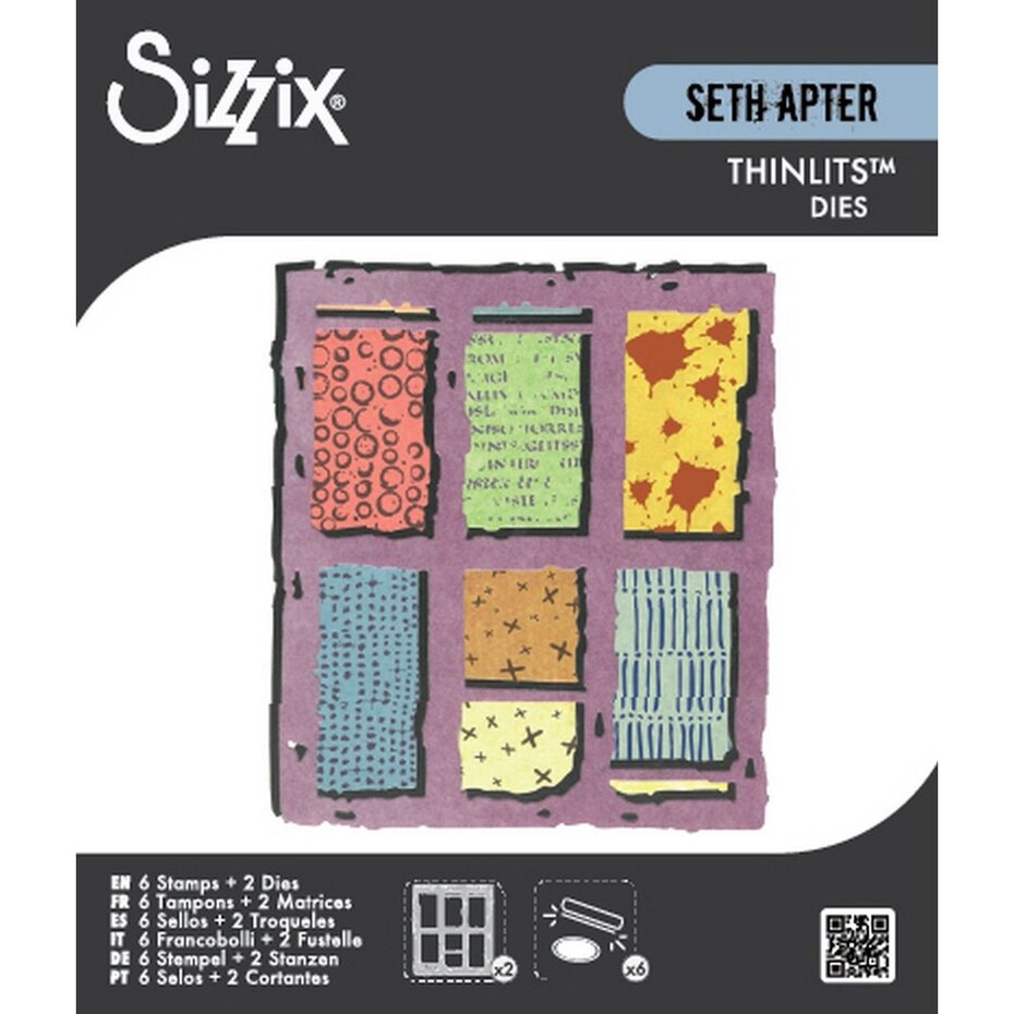 Sizzix - Thinlits Die Set w/Clear Stamps Viewfinder (2+6pcs) by Seth Apter