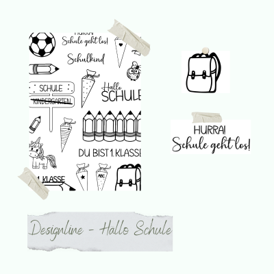 Creative Depot -  Stempelset - Designline - Hallo Schule 