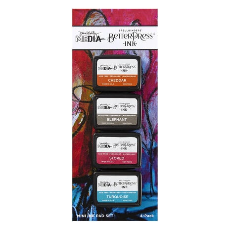 Spellbinders Dina Wakley - BetterPress Ink Mini Set Dina's Faves