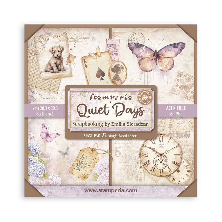 Stamperia - Quiet Days 8x8 Inch Maxi Paper Pack (Single Face) 