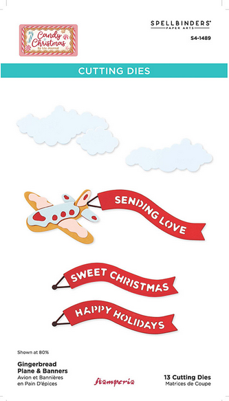 Spellbinders / Stämperia - Cutting Dies Gingerbread Plane and Banners