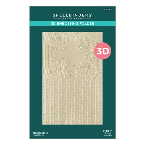Spellbinders - Regal Reflections 3D Embossing Folder Regal Lattice