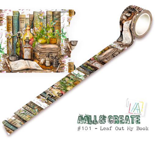 AALL and Create - Washi Tape 25mm 10m Leaf Out My Book AALL and Create - Washi Tape 25mm 10m Leaf Out My Book