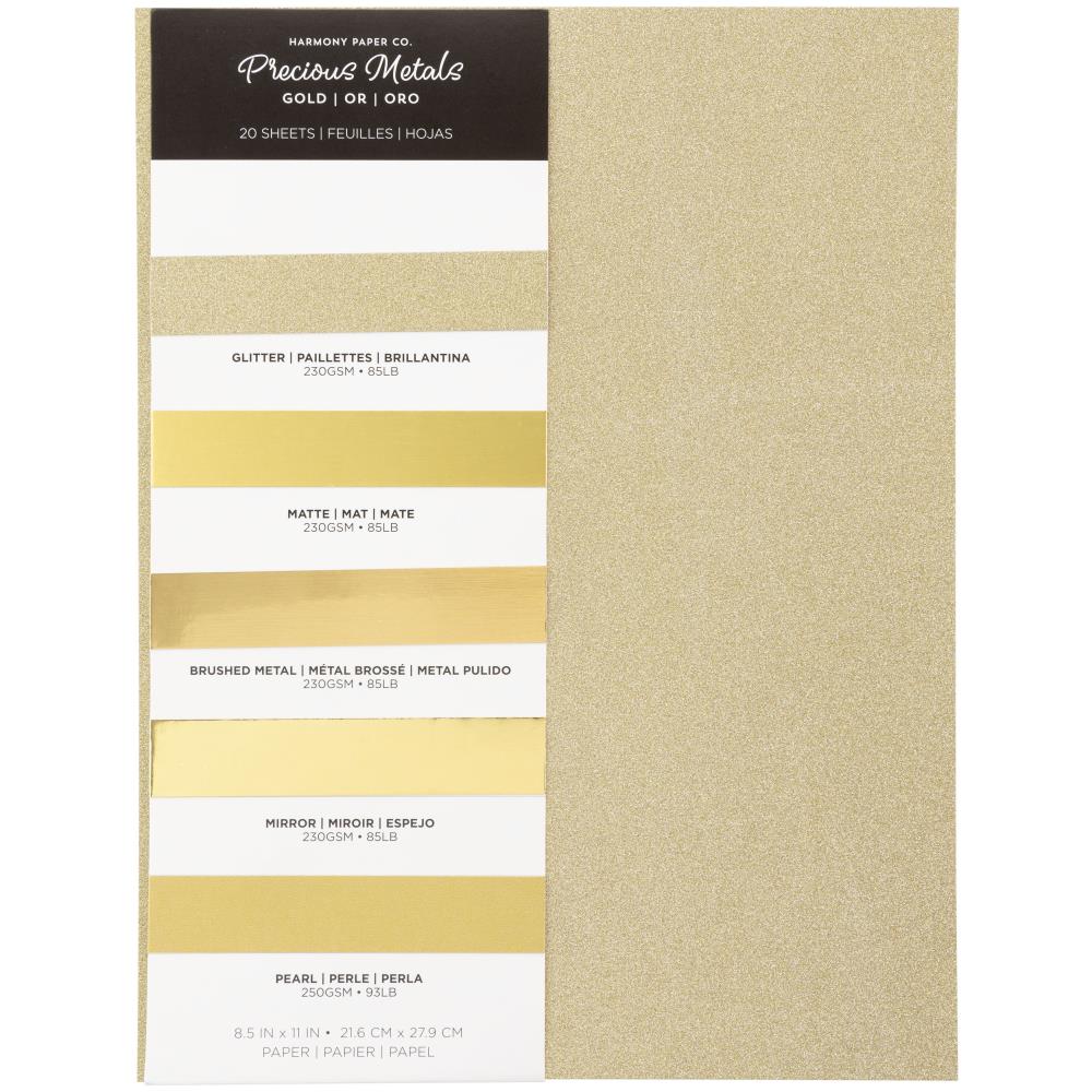 Harmony Precious Metals Cardstock - Gold 