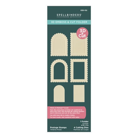 Spellbinders - Holiday Magic 3D Emboss & Cut Folder Postage Stamps 