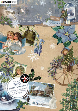 Studio Light Vintage Christmas Paper Elements Die-Cut Block