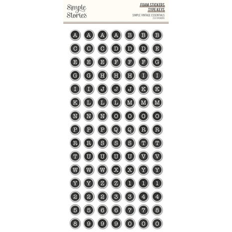 Simple Stories - Simple Vintage Essentials Foam Stickers Type Keys (210pcs) 