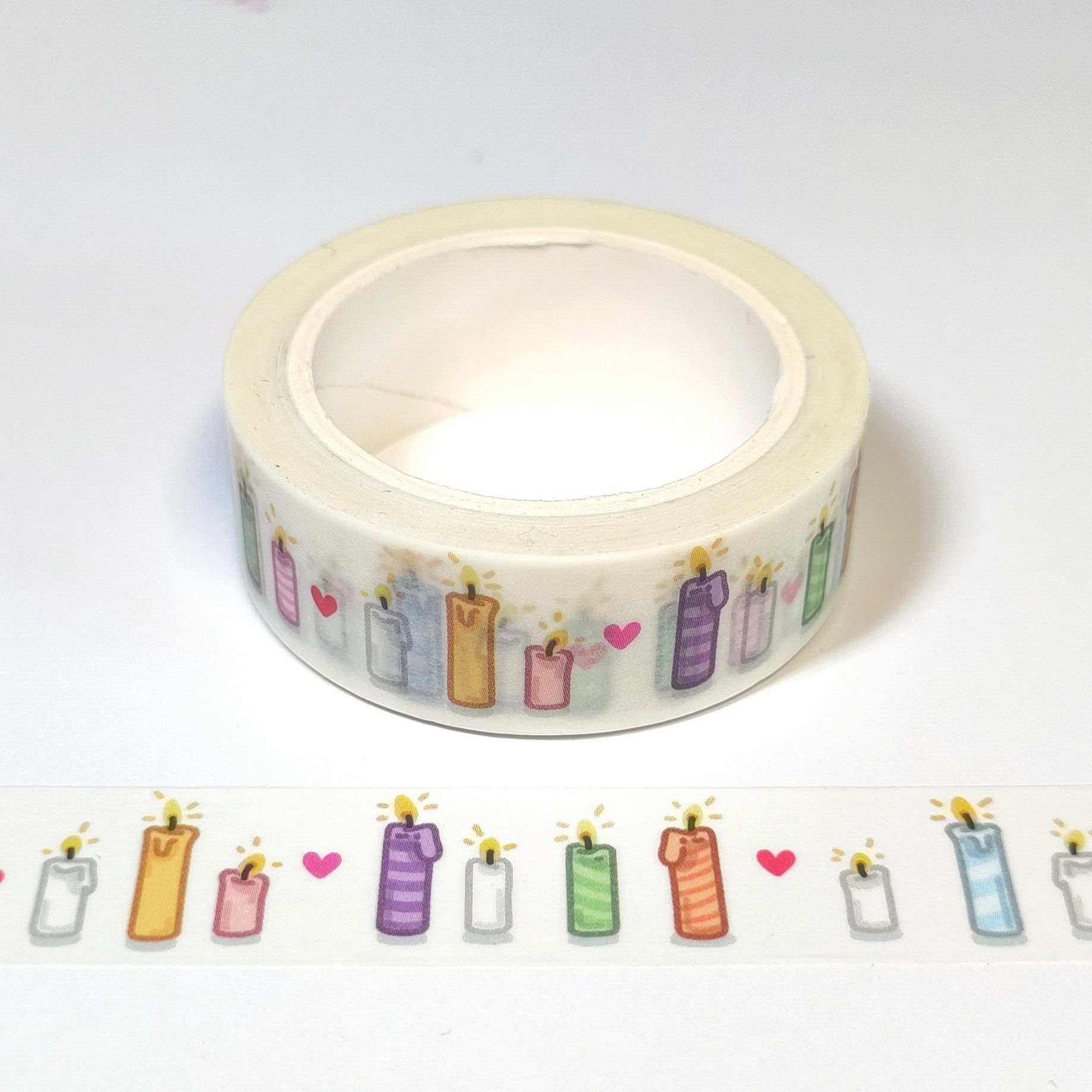 Gummiapan Washitape- Cake Candle