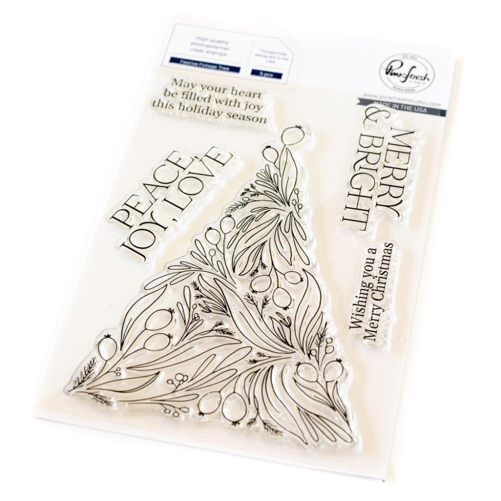 Pinkfresh Studio Stamp -  Festive Foliage Tree  Pinkfresh Studio Stamp -  Festive Foliage Tree