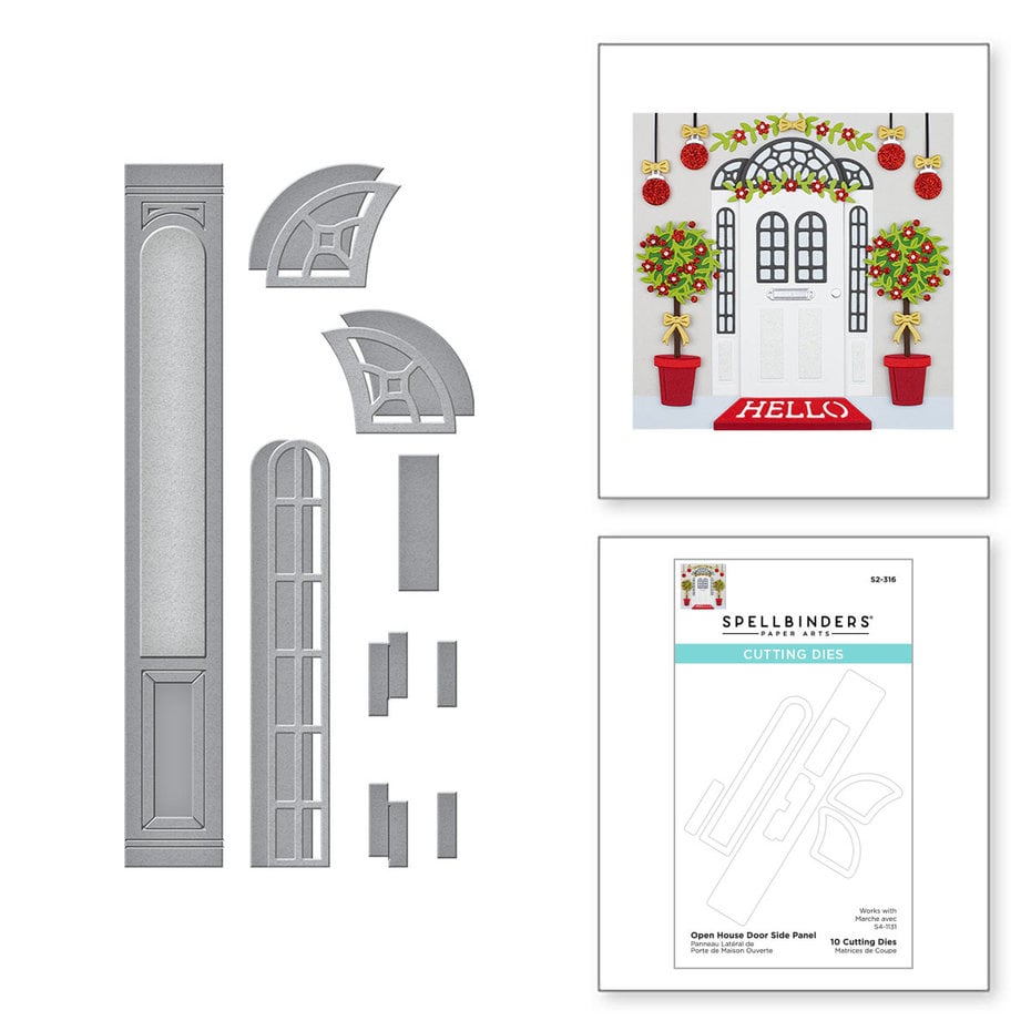 Spellbinders - Open House Door Side Panel Etched Dies