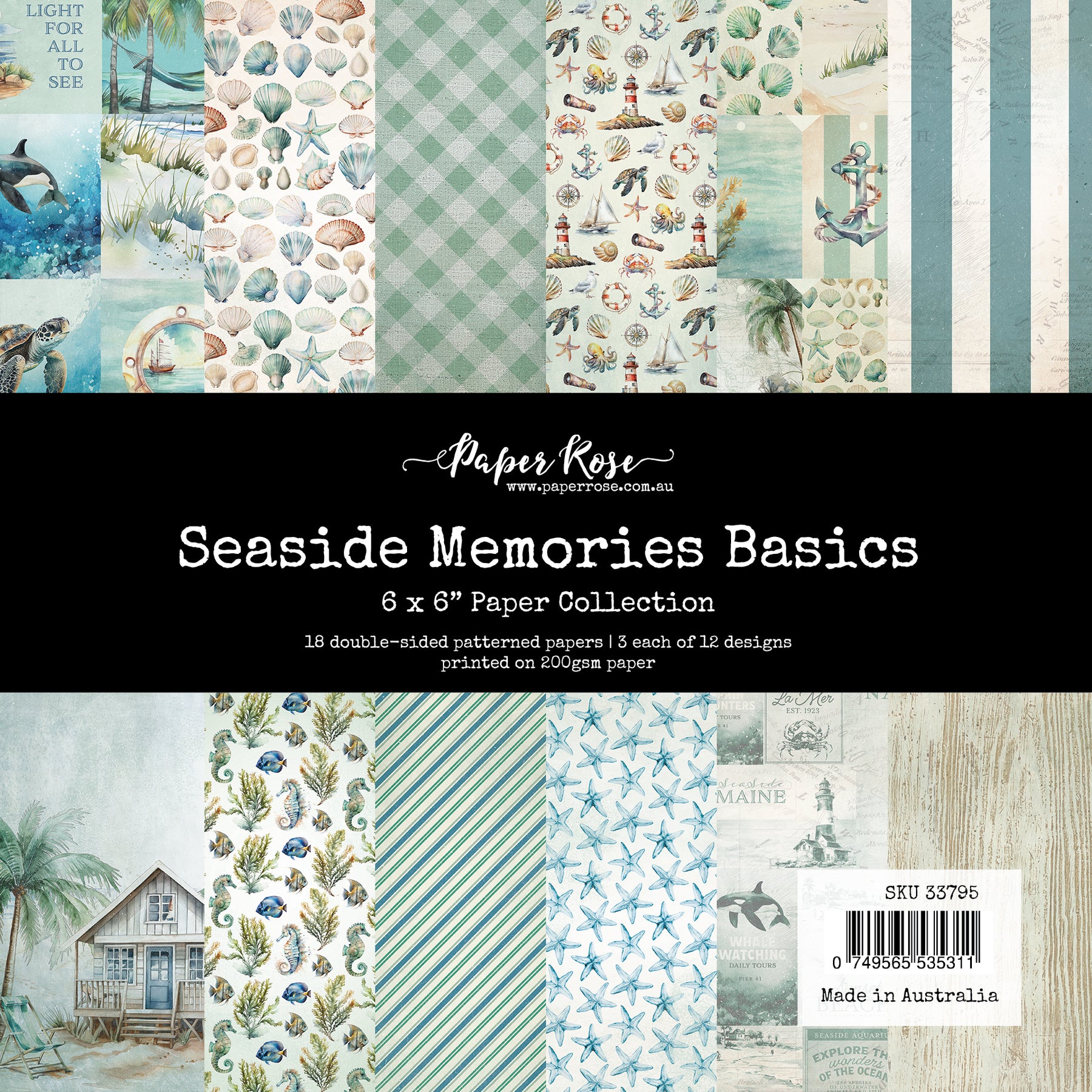 Paper Rose - Seaside Memories Basics 6x6 Paper Collection