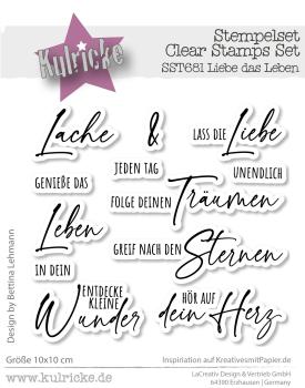 Kulricke Stempel "Liebe das Leben" Clear Stamp Kulricke Stempel "Liebe das Leben" Clear Stamp