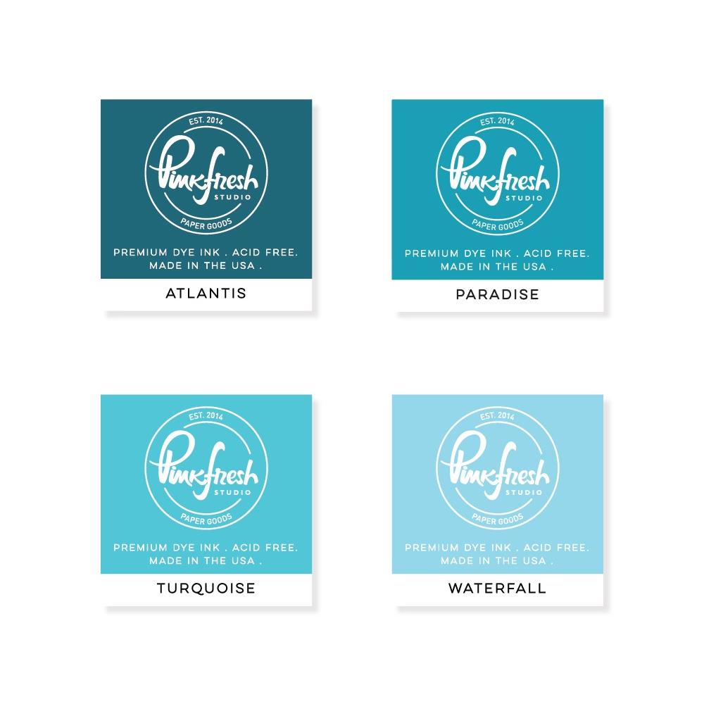 Pinkfresh Studio Premium Dye Cube Ink Pads 4 Colors - Amalfi Coast 