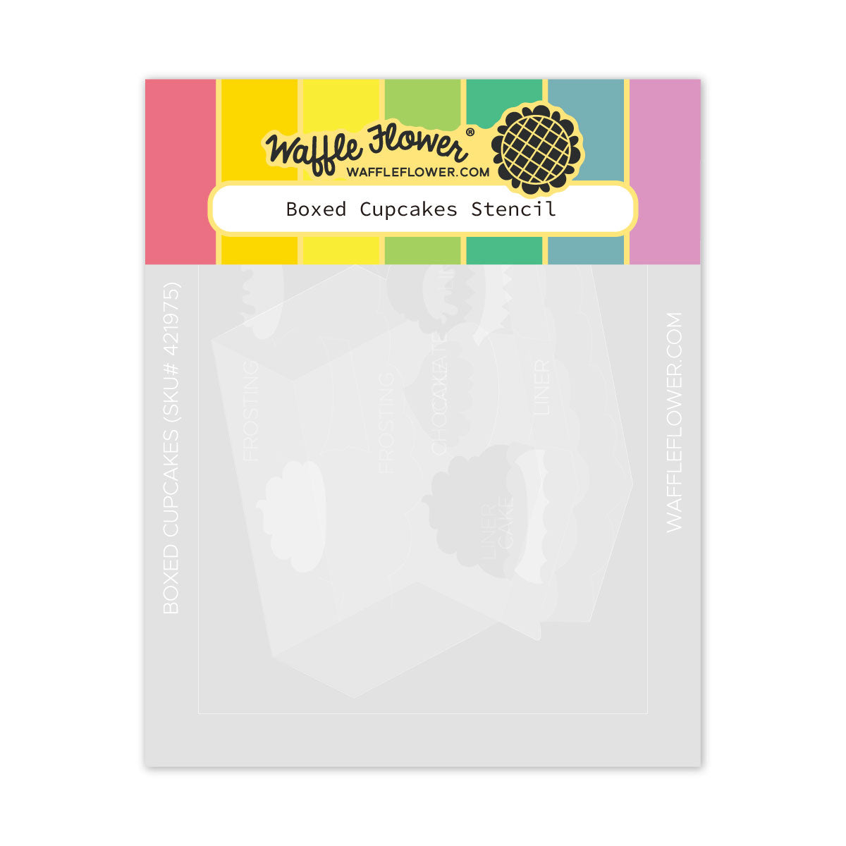 Waffle Flower - Boxed Cupcakes Stencil Waffle Flower - Boxed Cupcakes Stencil