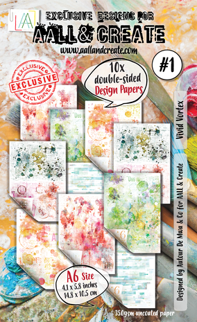 AALL & Create Design Paper Vivid Vortex A6