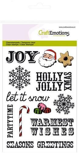 CraftEmotions clearstamps A6 - Christmas Tekst UK, Dekoration Sweet Vintage Christmas