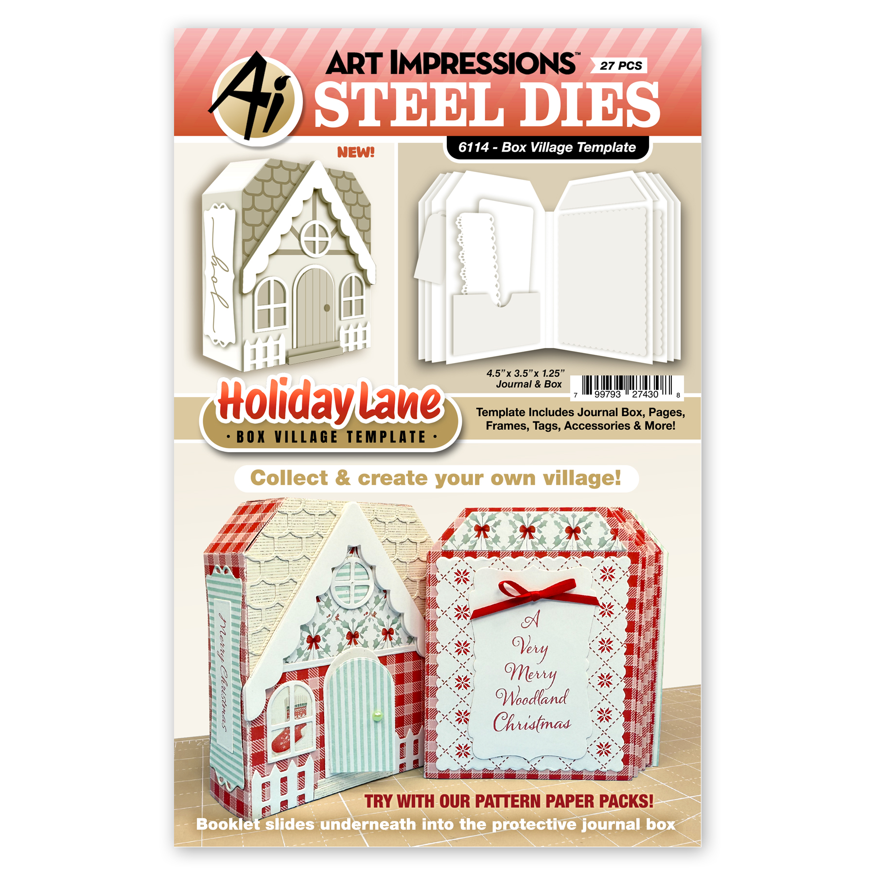 Art Impressions - Box Village Template Dies