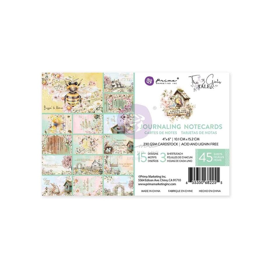 Prima Marketing - Among the Wildflowers 4x6 Journaling Cards