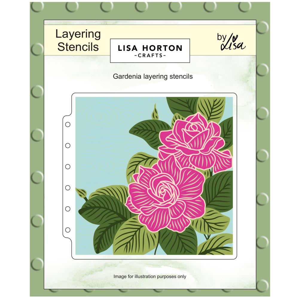 Lisa Horton Crafts Layering Stencils 6"X6" -  Gardenia