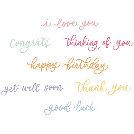 Sizzix - Thinlits Die by Letters by Shells Common Greetings (11pcs)