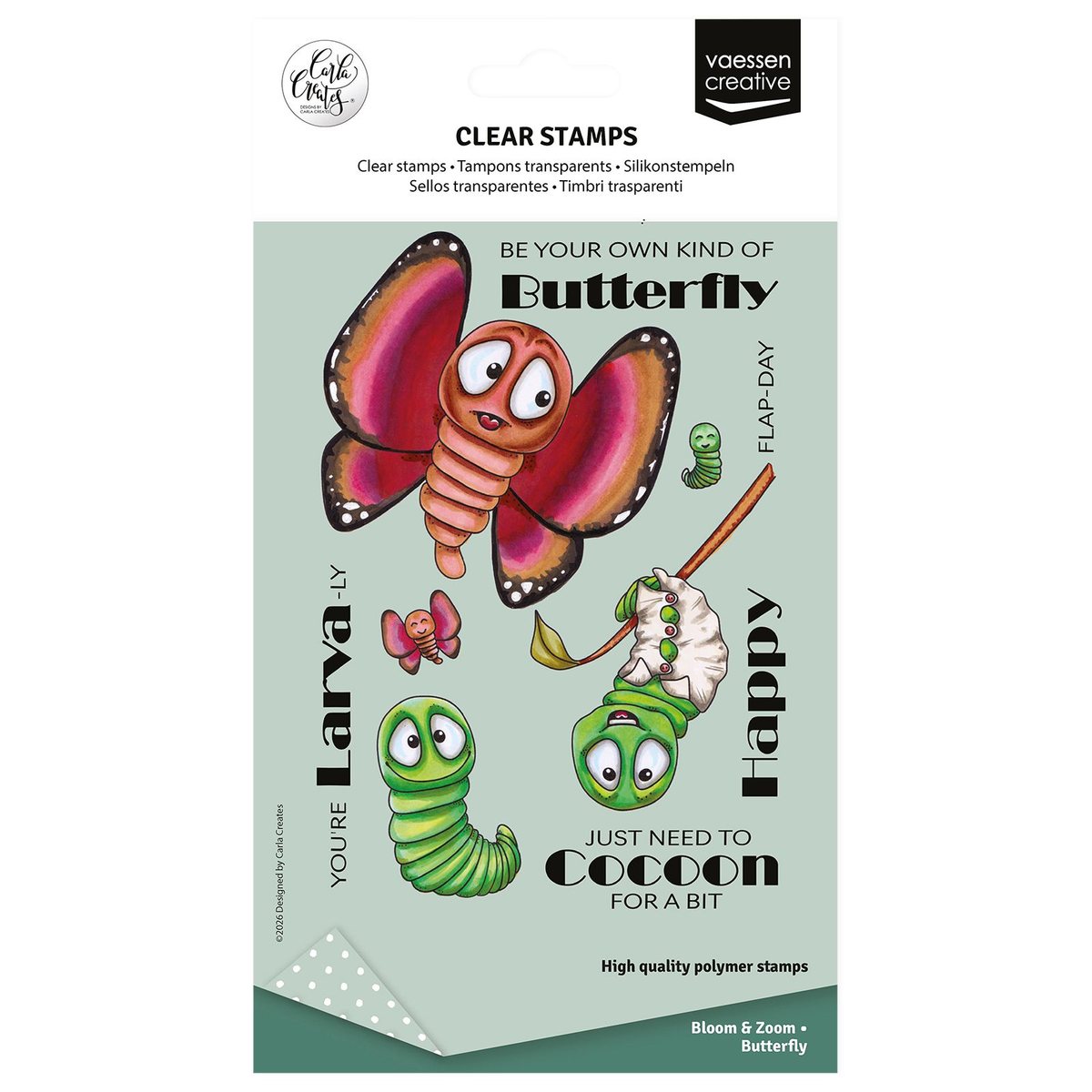 Vaessen Creative • Silikonstempel by Carla Creates Butterfly 15St.