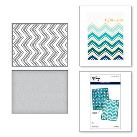 Spellbinders - Zig Zag Chevron Etched Dies