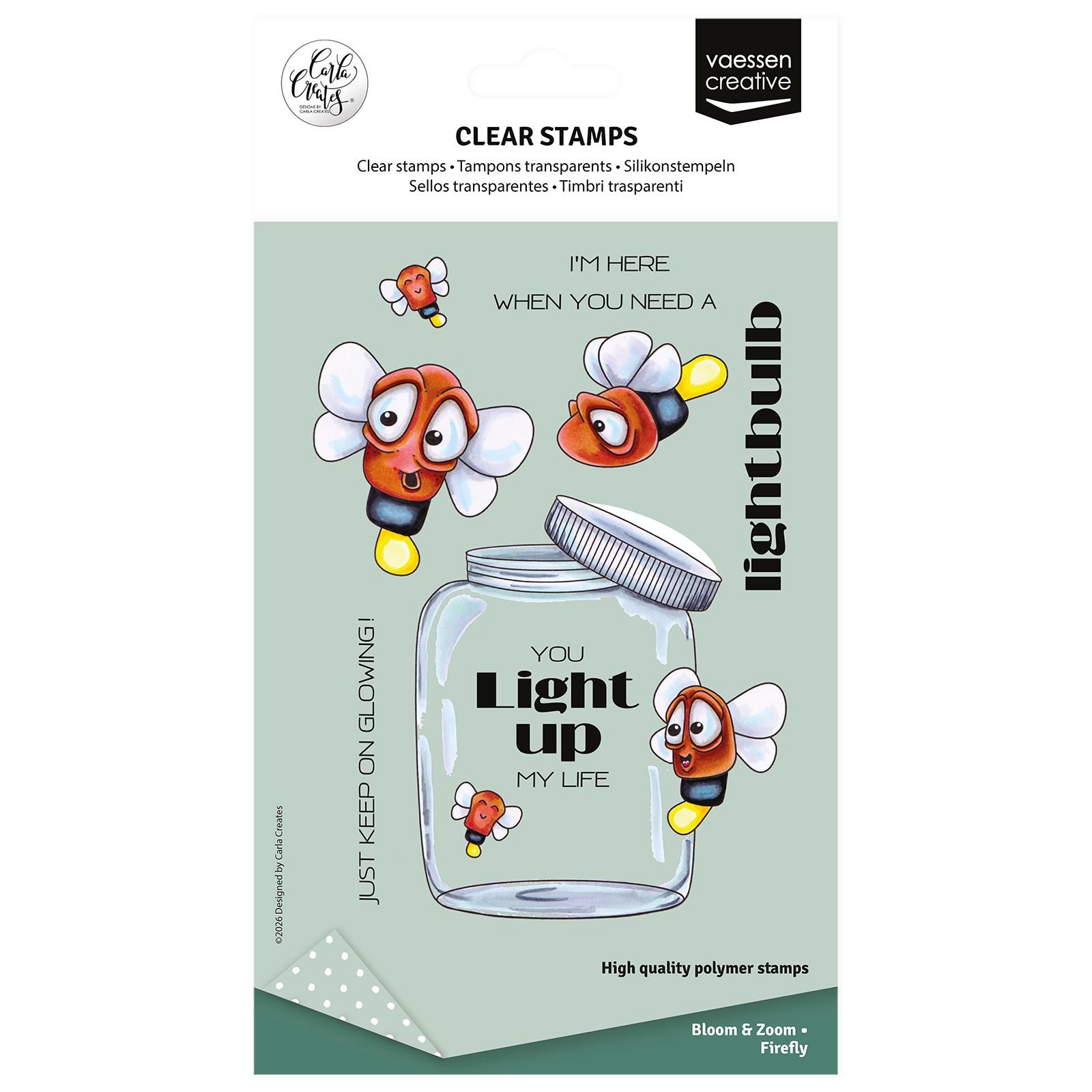 Vaessen Creative • Silikonstempel by Carla Creates Firefly 11St.