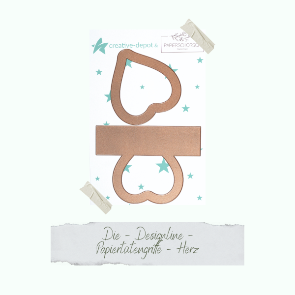 Creative Depot -   Die - Desingline - Papiertütengriff - Herz 