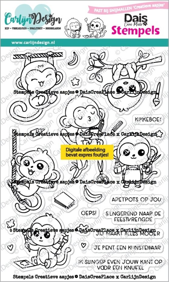 CarlijnDesign - Clear Stamps Creative Monkeys