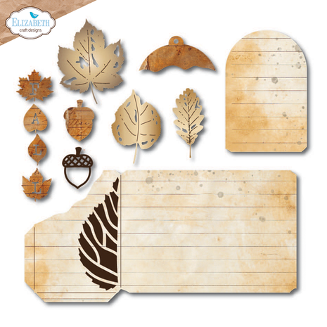 Elizabeth Craft Designs - Golden Season Dies Fall Leaves