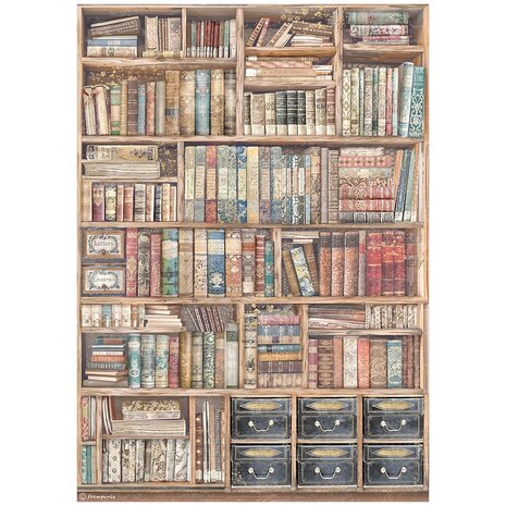 Stamperia -  Venice City of Art A4 Rice Paper Vintage Books (6pcs)