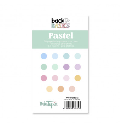 Mintopia - Pad papeles 15 x 7,5 cm Pastel Black To Basics