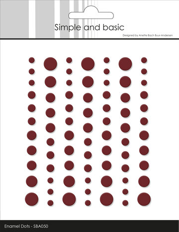 Simple and Basic - Matte Enamel Dots Wine Red