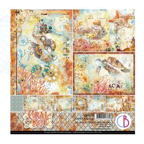 Ciao Bella - Coral Reef 8x8 Inch Paper Pad (12pcs) 