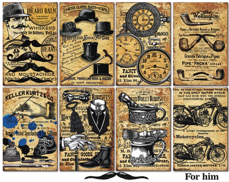 Decorer Mini Pad size cards 24 pcs 7x10,6 cm Decorer For Him