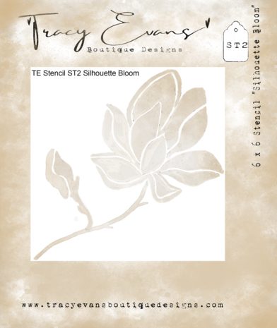 Tracy Evans - Silhouette Bloom Schablone, 15,2 x 15,2 cm