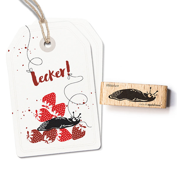 Cat on Appletrees - Stempel Nacktschnecke Hildebert