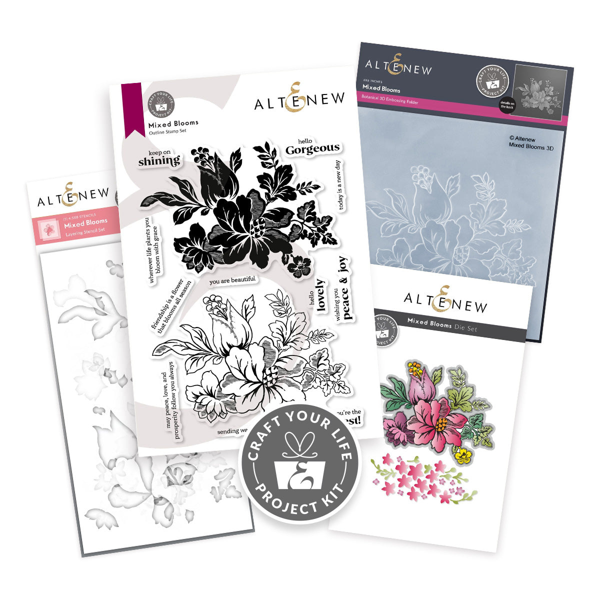 Altenew - Craft Your Life Project Kit: Mixed Blooms Altenew - Craft Your Life Project Kit: Mixed Blooms
