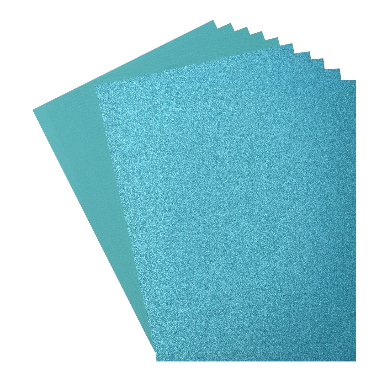 Florence • Glitter Paper and Cardstock Set 216g A4 10x Turquoise/Frosting