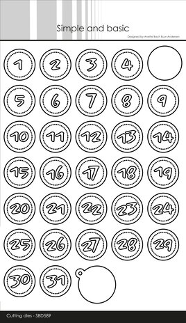 Simple and Basic - Numbers in a Circle Dies