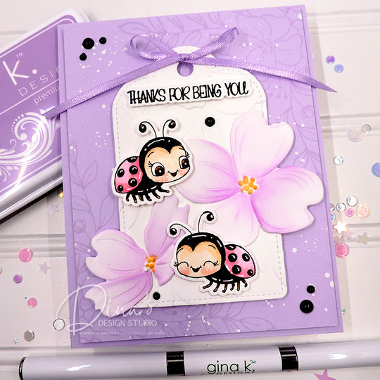 Gina K Designs - BUNDLE- Fancy Dogwood 3D Embossing Folder, Layering Stencils and Die Set