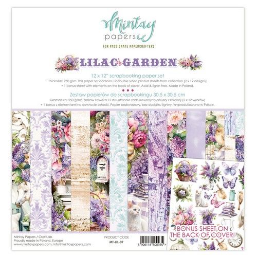 Mintay 12 x 12 Paper Set - Lilac Garden Mintay 12 x 12 Paper Set - Lilac Garden