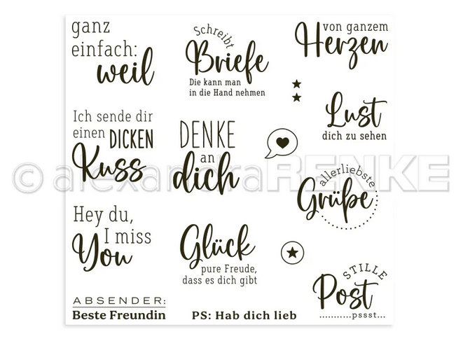 Alexandra Renke - Clear Stamp 'Denke an dich'