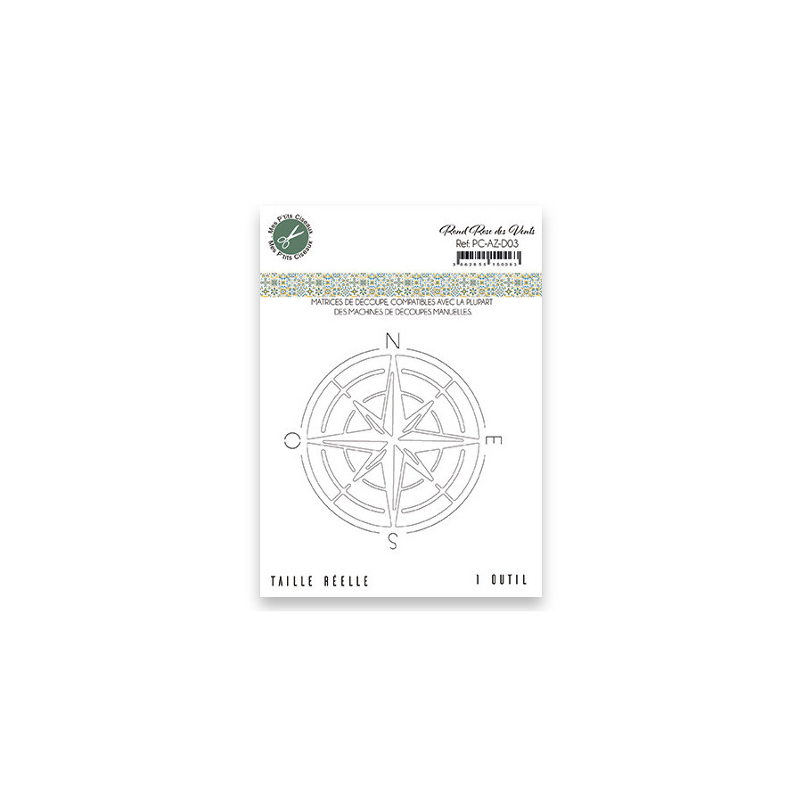 Dies Rond Rose des Vents - Mes P'tits Ciseaux Dies Rond Rose des Vents - Mes P'tits Ciseaux