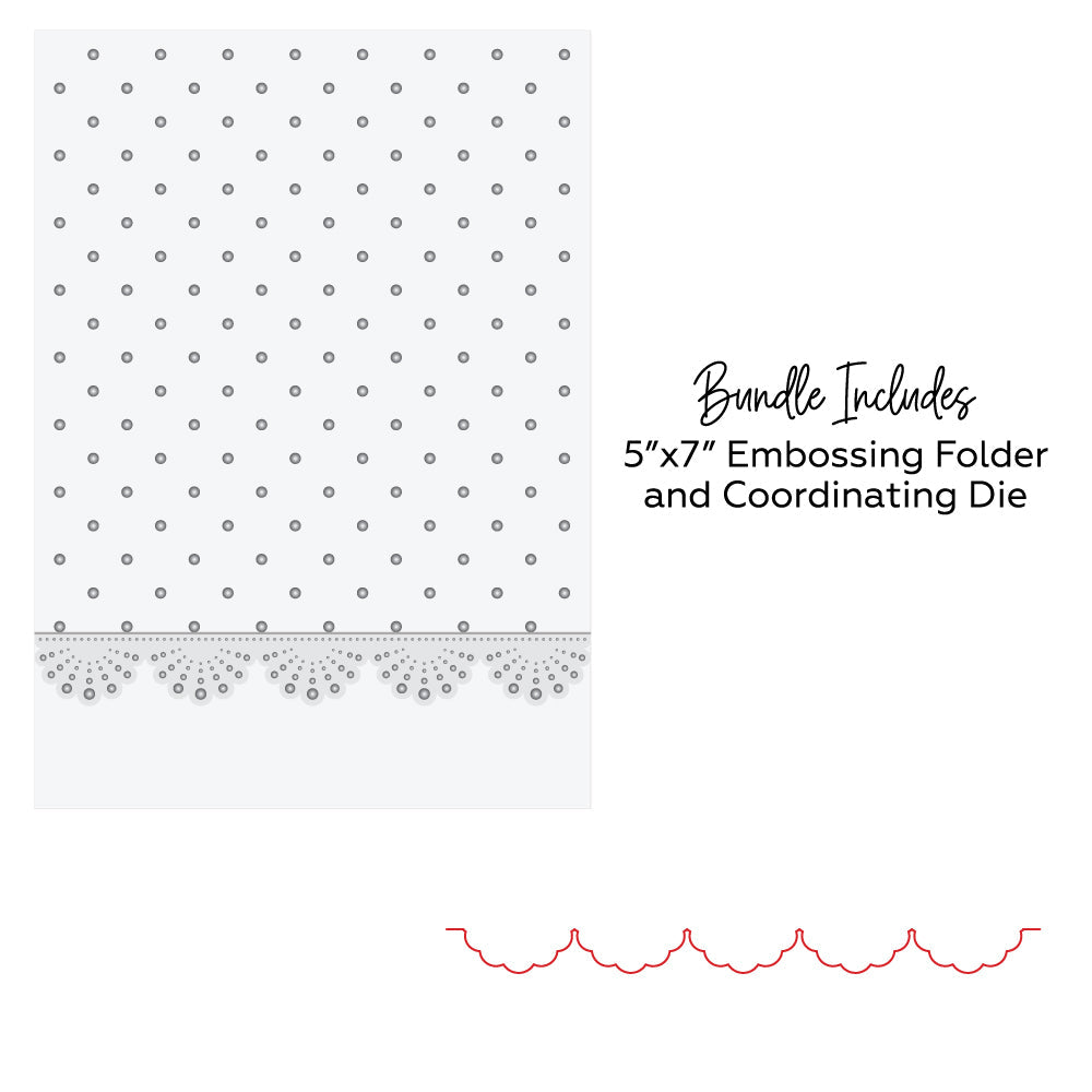 Honey Bee -  Eyelet Lace - 3D Embossing Folder and Coordinating Die Set Honey Bee -  Eyelet Lace - 3D Embossing Folder and Coordinating Die Set